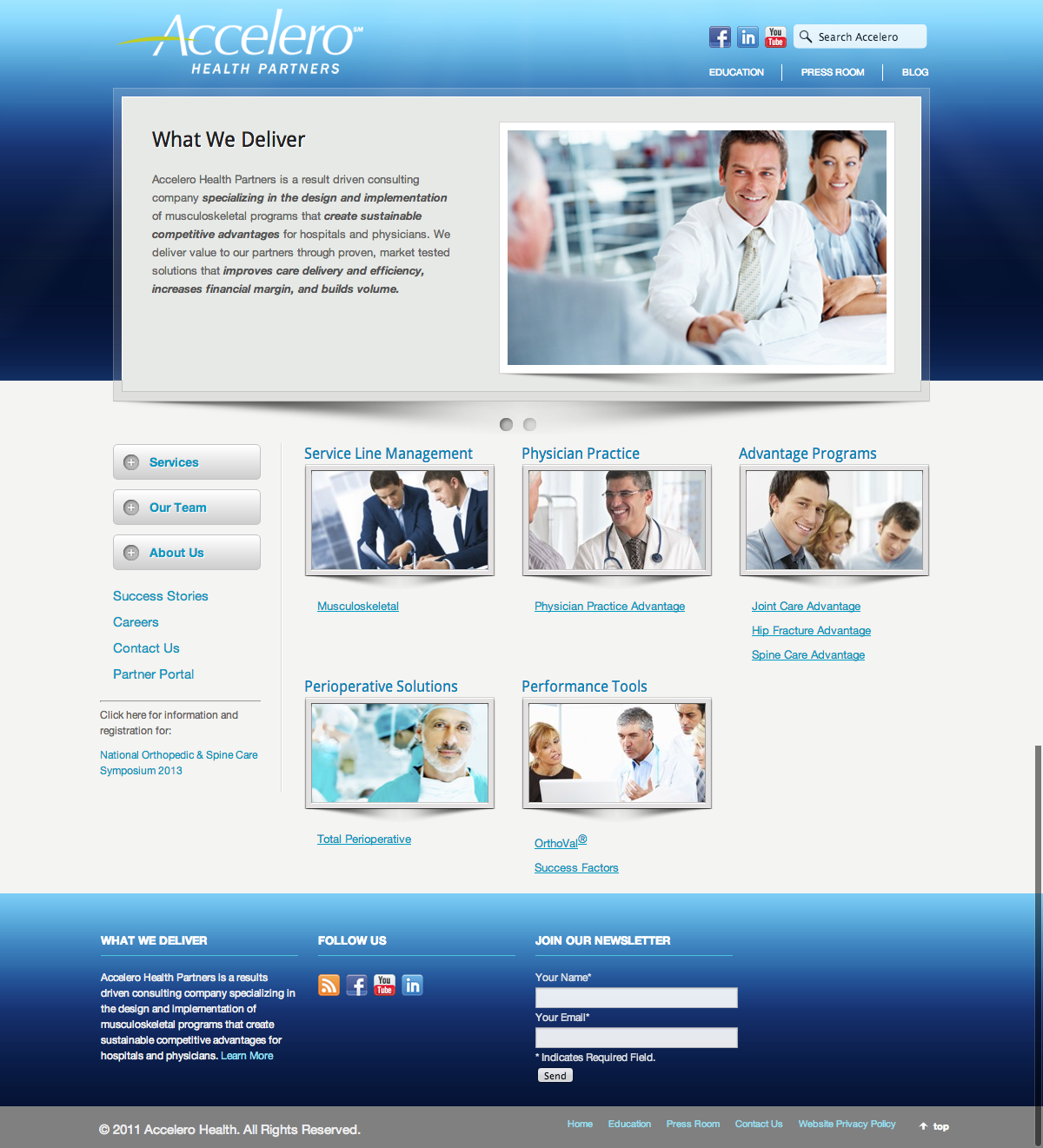 Accelero Health Partners Website